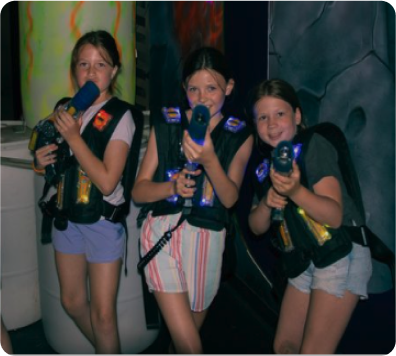 kids playing laser tag