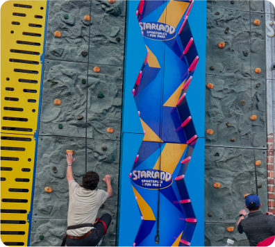 rock climbing wall
